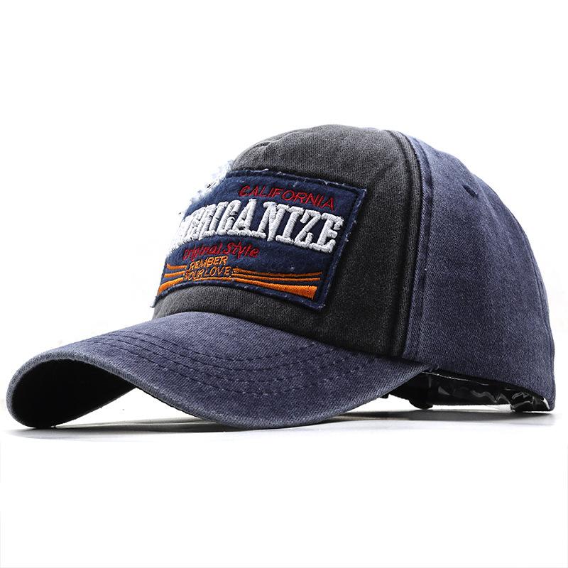 Hat Men's Patch Embroidery Alphabet Sports Baseball Cap Women's Casual Versatile Sunshade Korean Embroidery Cap ins Tide