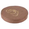 Embroidery Linen Cushion Thickened Round Straw Yoga Mat Home Balcony Seating CushionBrown #1