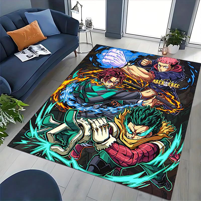 1pc Anime Cartoon Design Chair Mat - Jujutsu Kaisen Characters for Office, Home Decor, Living Room, Bedroom, Game Room & Dormitory Carpet (Abebebee).Q