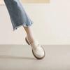 Low Heel Elegant Loafers Ladies Pumps Round Toe Women's Shoes Pearl Stylish on Sale Summer 2025 Spring Slip Luxury Brand Dress