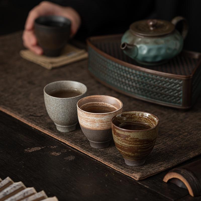80ml Ceramic Tea Cup Japanese Style Ancient Style Kung Fu Tea Set