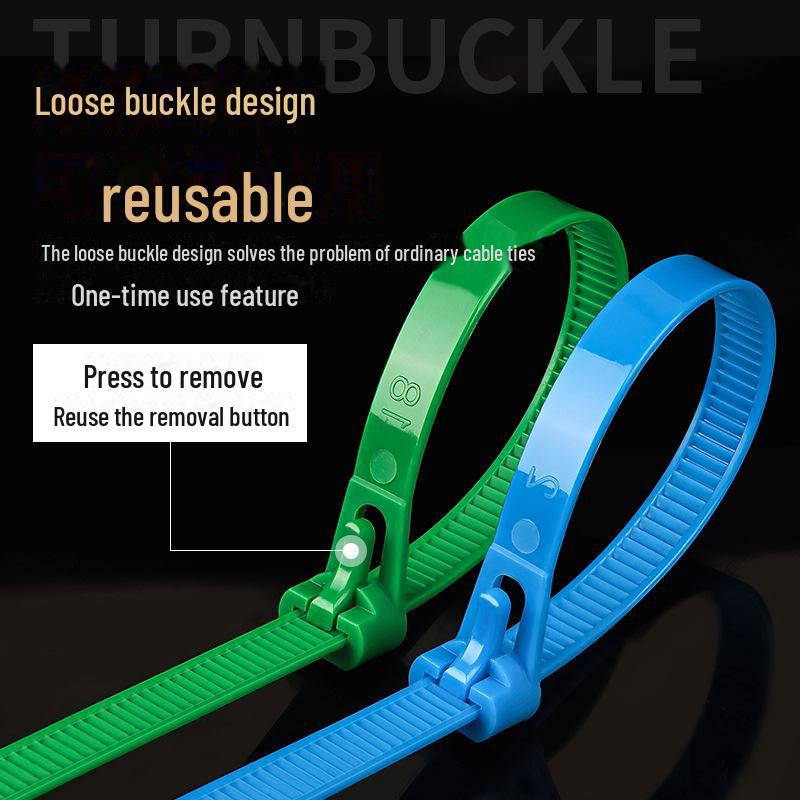 Fascette in nylon riutilizzabili 5x200mm, nere e bianche
