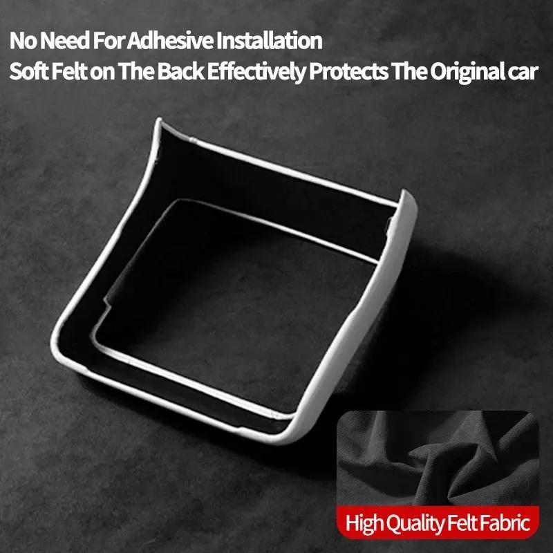 Rear Air Vent Cover for Tesla Model 3 Highland Model Y Juniper Center Console Leather Armrest Box Anti-Scratch Car Accessories