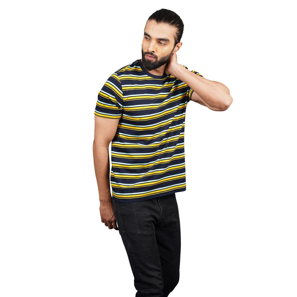 Farah Childrens/Kids Tobago Striped Logo Regular T-Shirt