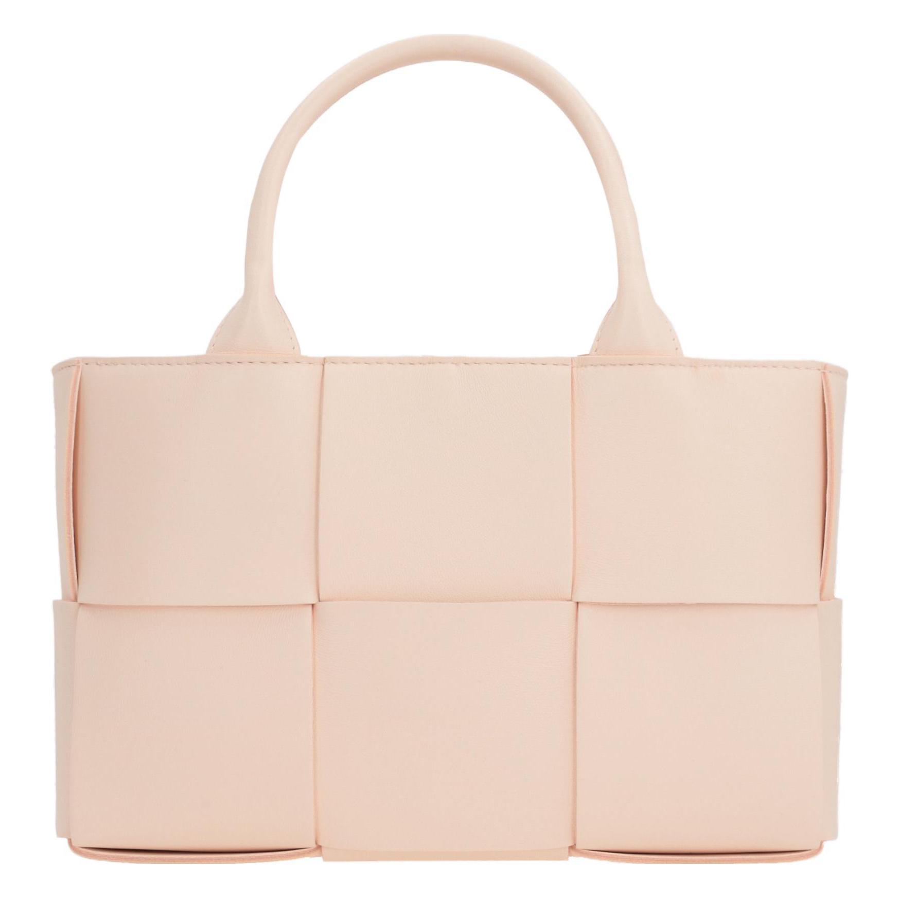 

Bottega Veneta Intreccio Woven Detachable Shoulder Strap Lambskin Tote Bag Shopping Bag Crossbody Handbag Mini Women Tote Pink 709337VCQC27671 Basic Set (Bag+Dust Bag)