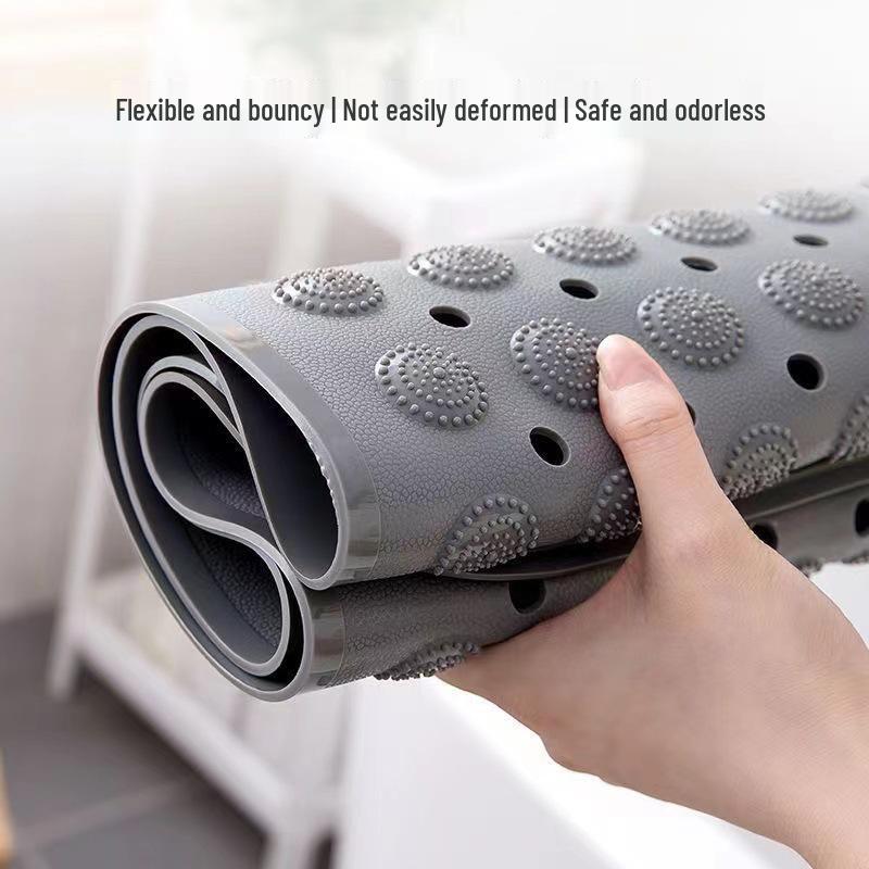 Anti-Slip Bathroom Shower & Toilet Mat with Suction Cups - Professional Foot Massage Mat