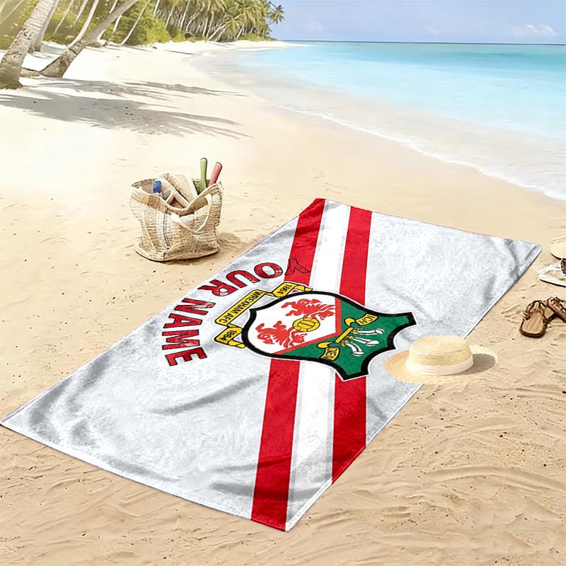 Wrexham AFC Druck Strandtuch, Großes Weiches Schnelltrocknendes Handtuch für Strand Camping Schwimmen