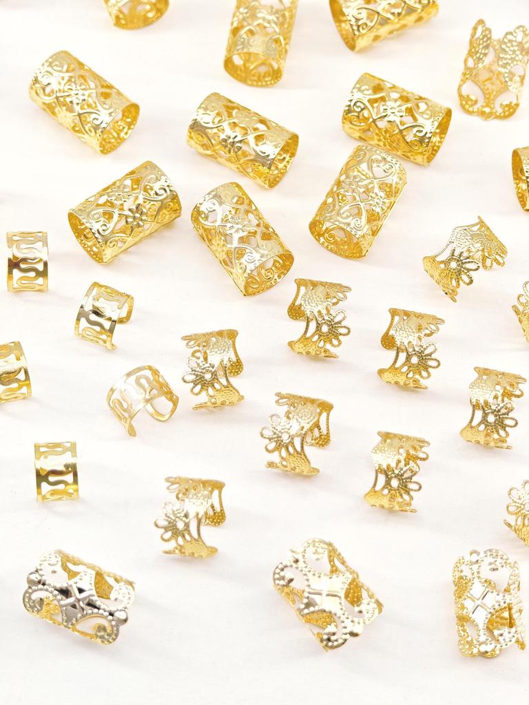 40-Piece Hair Rings - Trendy European & American Styles