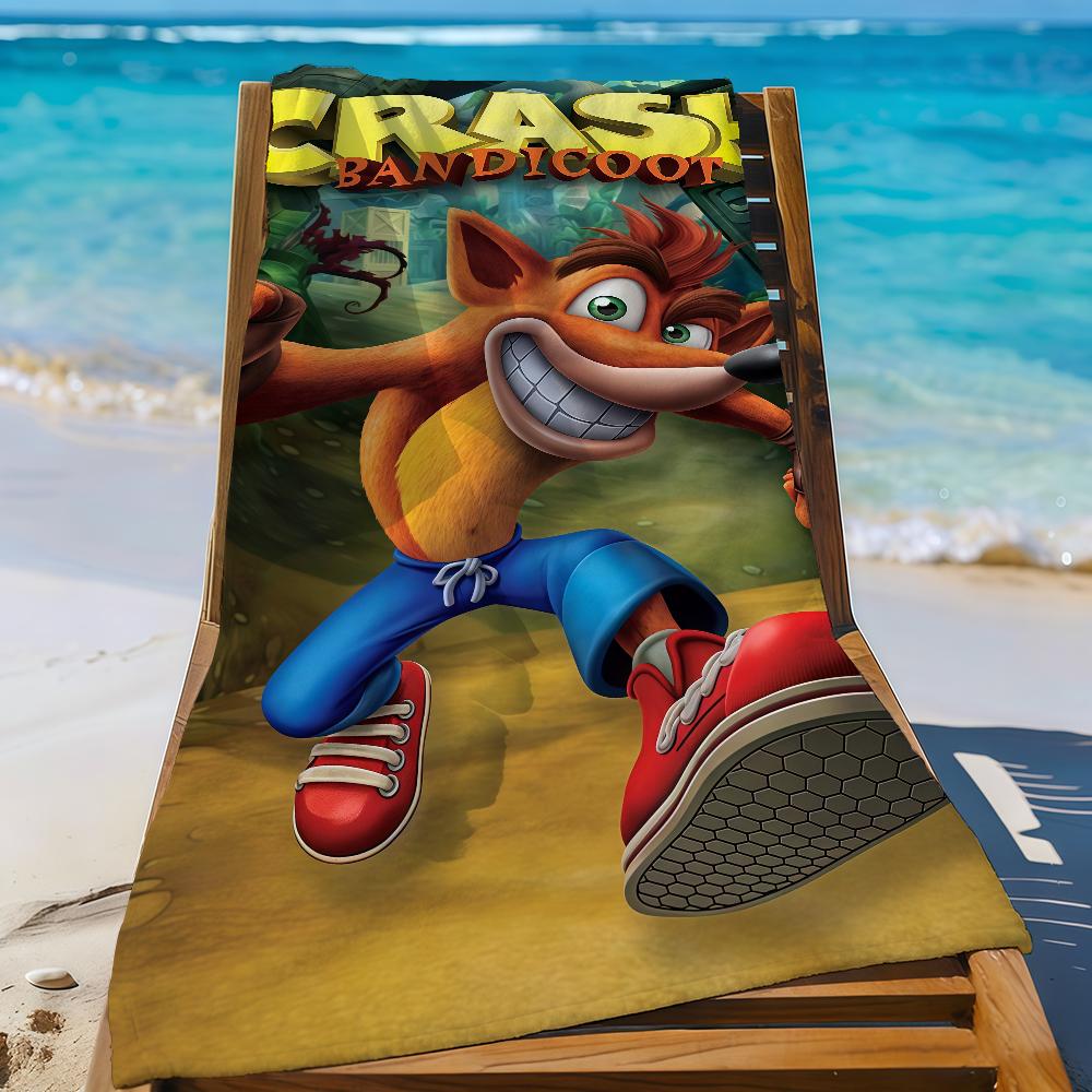 Game C-CrashS B-bandicoot-S Towel Sports Quick Dry Travel Camping Gear Sandproof Soft Light Large Beach Towel