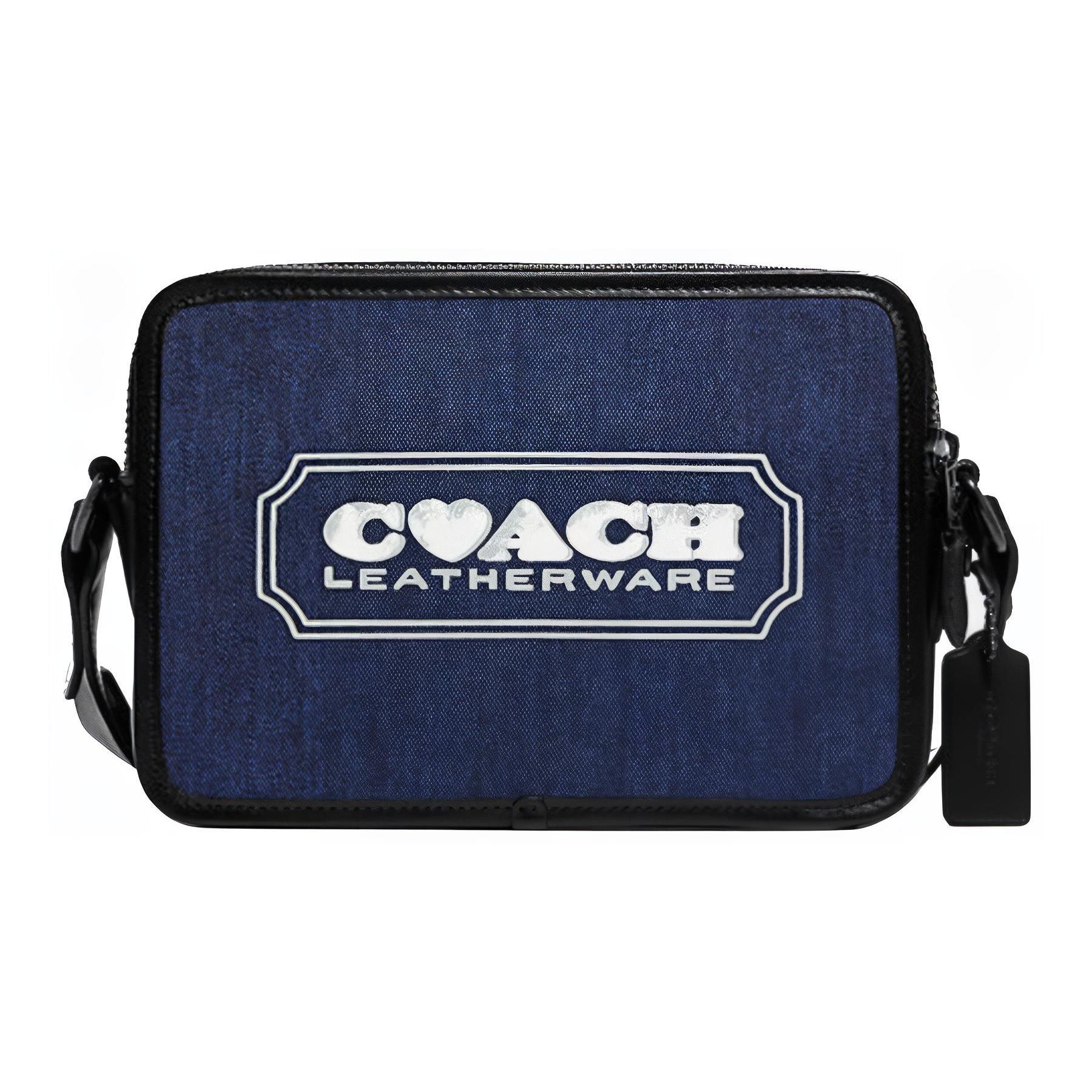 

Coach Charter 24 Classic Logo Casual Heart Print Denim Shoulder Bag Camera Crossbody Bag Medium Unisex Bags C3929-DEN Basic Set (Bag+Dust Bag)