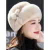 Elegant Wool Warm Hat with Decorative Flower and Embellishment