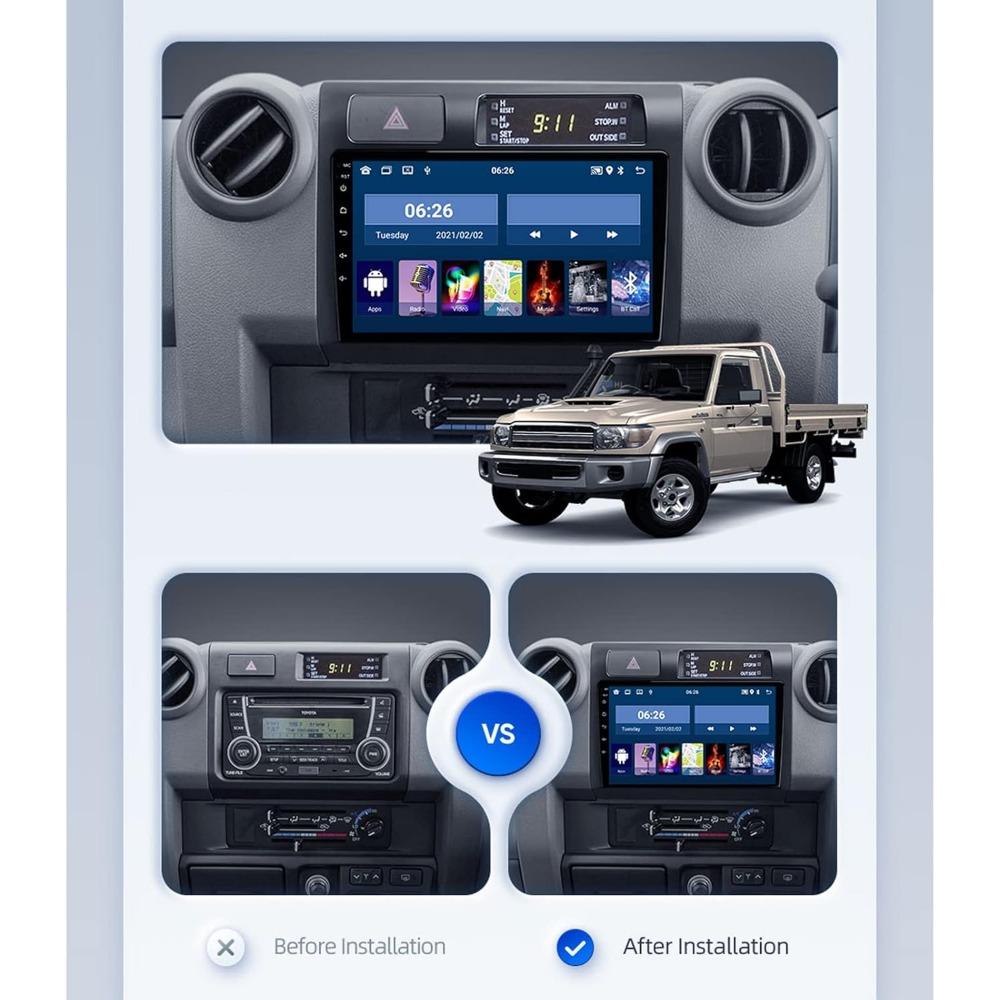 Per Toyota Land Cruiser LC Serie 70 2007 - 2020 Autoradio Multimedia Video Player Navigazione stereo GPS Android