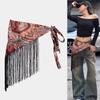 Chinese Style Ethnic Triangular Waistband Embroidered Printing Bohemia Wide Waistband  Female
