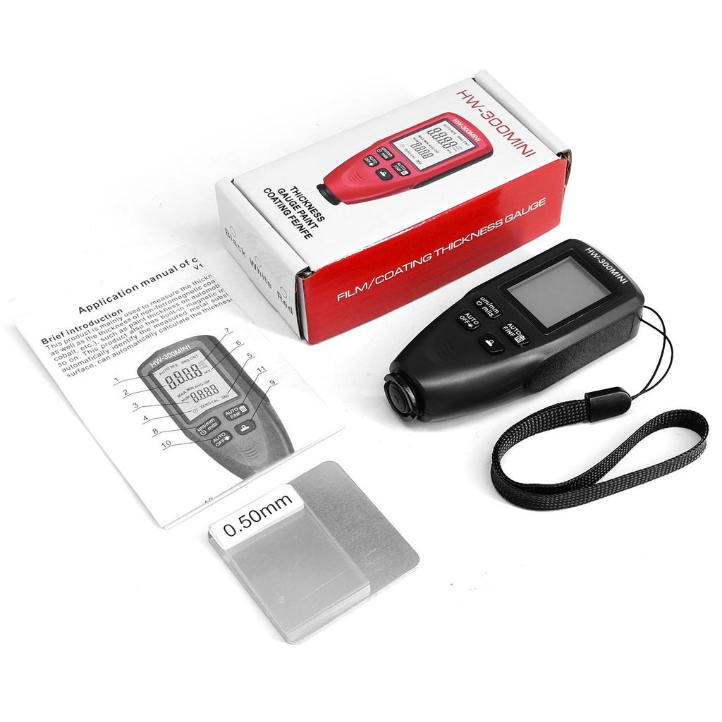 HW-300MINI Precision Coating Thickness Gauge - Anti-Slip Paint & Dry Film.