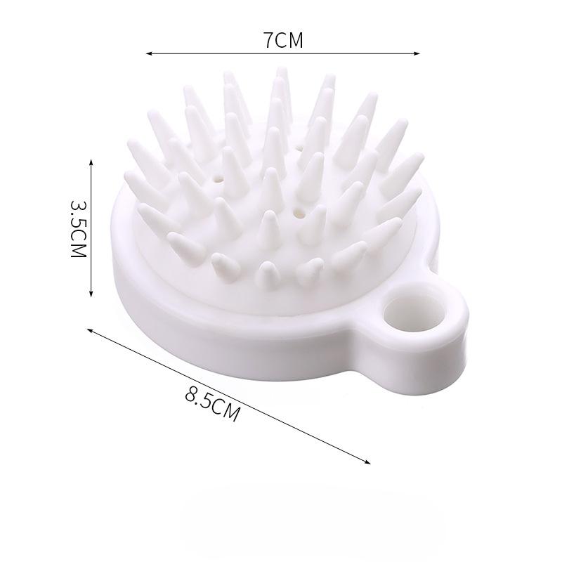 

Шампунь-массажная расческа для головы для взрослых, щетка для шампуня, захват, силиконовая щетка для шампуня, чистая кожа головы 7*8.5*3.5cm белый