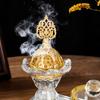 Creative Arabic Crystal Incense Burner with Clip Dual-Use Candle Holder Fragrance Diffuser Middle Eastern Parties Festive Decor