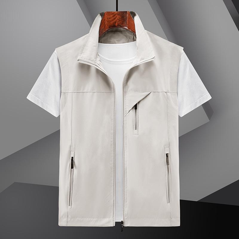 

Чоловічий дихаючий швидковисихаючий жилет без рукавів на весну та осінь 2024 2XL брудно-білий