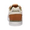 Coach Clip Fabric Synthetic Leather Cow Split Leather Round Toe Lace-Up Low-Top Sneakers Men Sneakers Brown CR872-X2C
