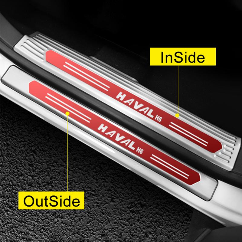 Für Haval H6 3. Generation 2022 2023 DHT-PHEV Edelstahl Autotürschwellenverschleißplattenabdeckung Willkommen Pedalgehäuseverkleidung
