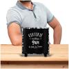 Photo Frame - Slate - 15cm X 15cm - Black - Plastic Supports