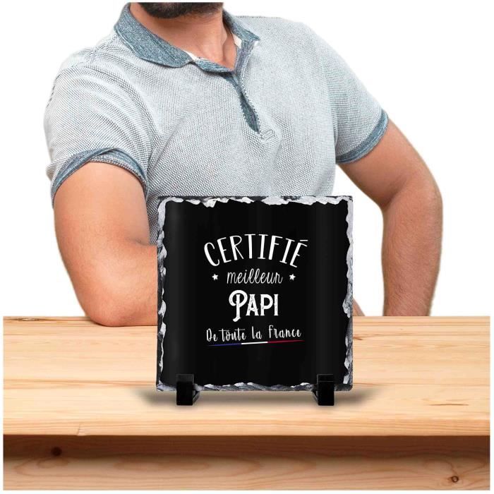 Cadre photo - Ardoise - 15cm x 15cm - Noir - Supports en plastique