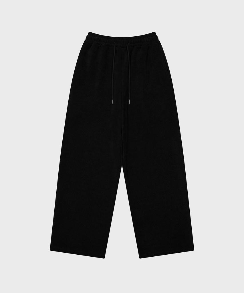 PORTERNA Corduroy Sweat Pants-Black