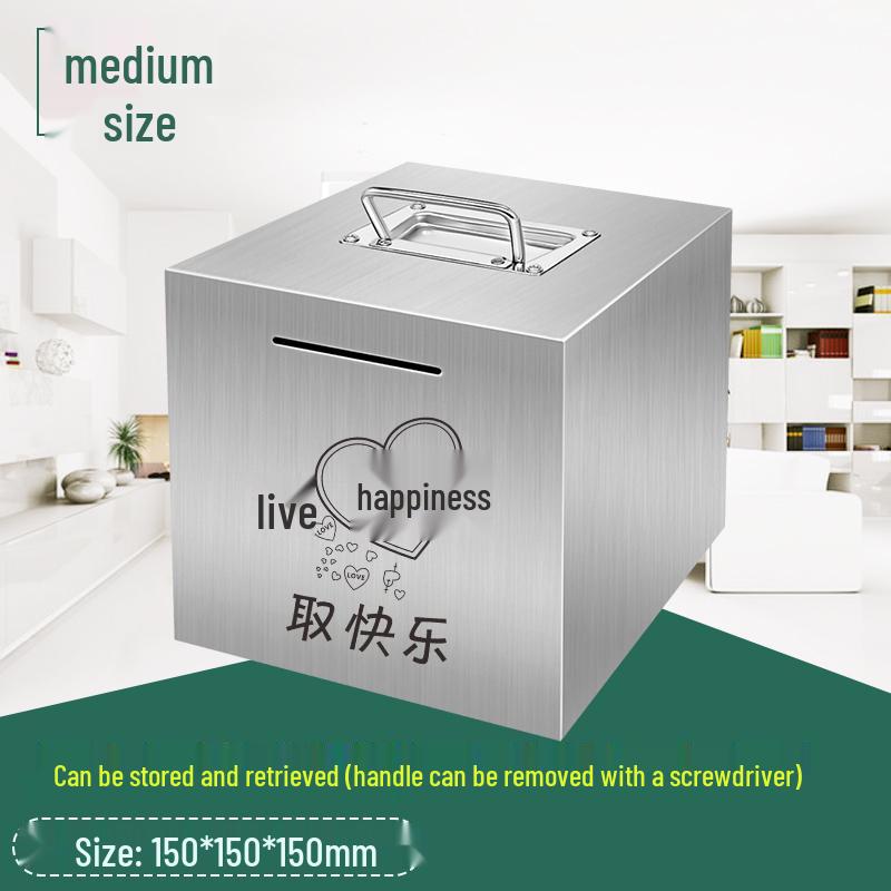 2026 Large Capacity Stainless Steel Piggy Bank for Adults - Secure Savings, Not for Kids