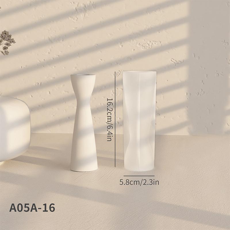 Candle Holders Silicone Mold Diy Candle Plaster Base Ornament Mold for Home Decoration Place Candles