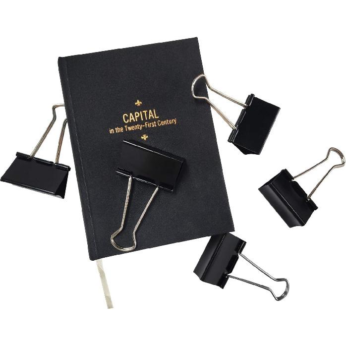 DSTELIN Extra Large Binder Clips 2.4-Inch (12 Pack), Big Paper Clamps for Office Supplies, Black