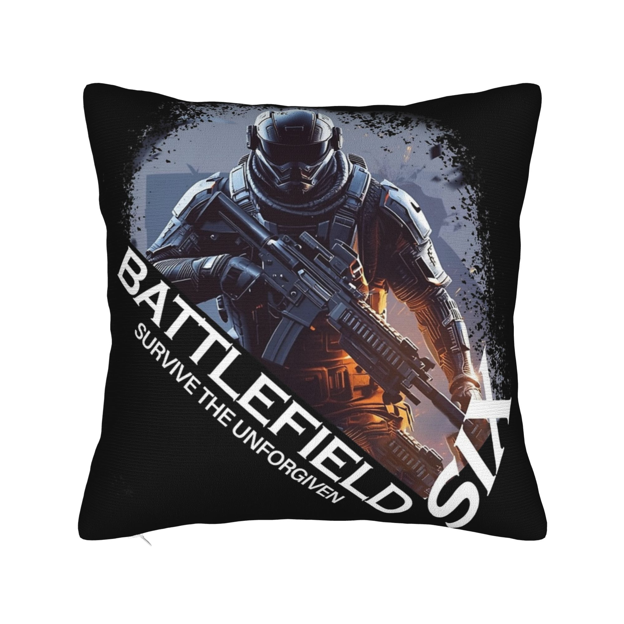 Decorative Pillow Cover Battlefield 6 Funny Games BF6 Accessories Living Room Throw Pillow Case Cover Square Style Multi-Size 12x12Inch