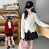 2025 Mädchen Strickjacke im koreanischen Stil - Herbst Wollpullover