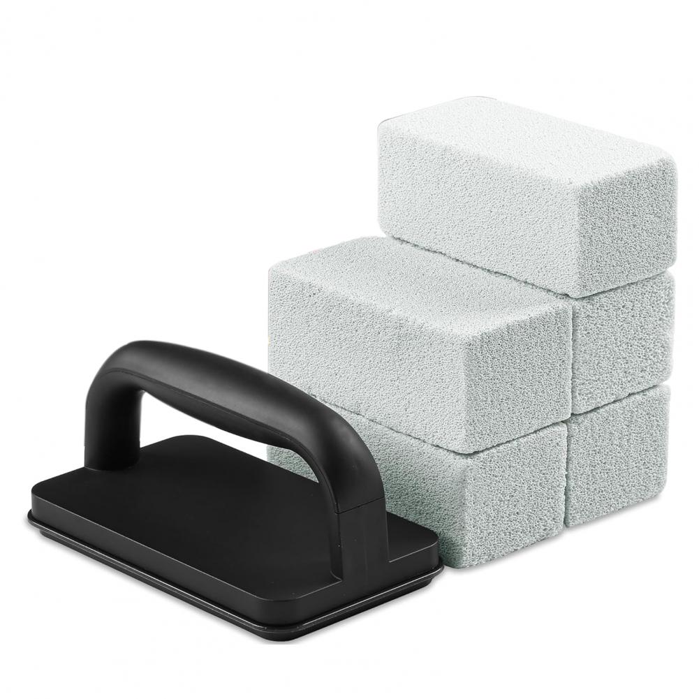

5-piece Bbq Bricks Set with Heat-resistant Handle Durable Grill Scrubbing Stones for Flat Top Bbq Swimming Pool Sink Pumice