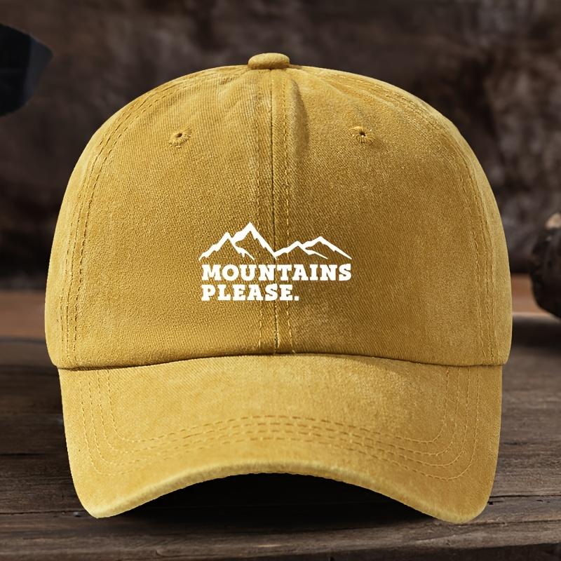 Fun Letter Mountain Print Baseball Hat Unisex Outdoor Fashion Versatile Duck Hat Trend