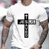 Y2k T-shirts for Men Clothes Short Sleeve T-shirts for Men Women's Tops Woman Jesus Saved My Life Unisex Oversized T-shirt Tops