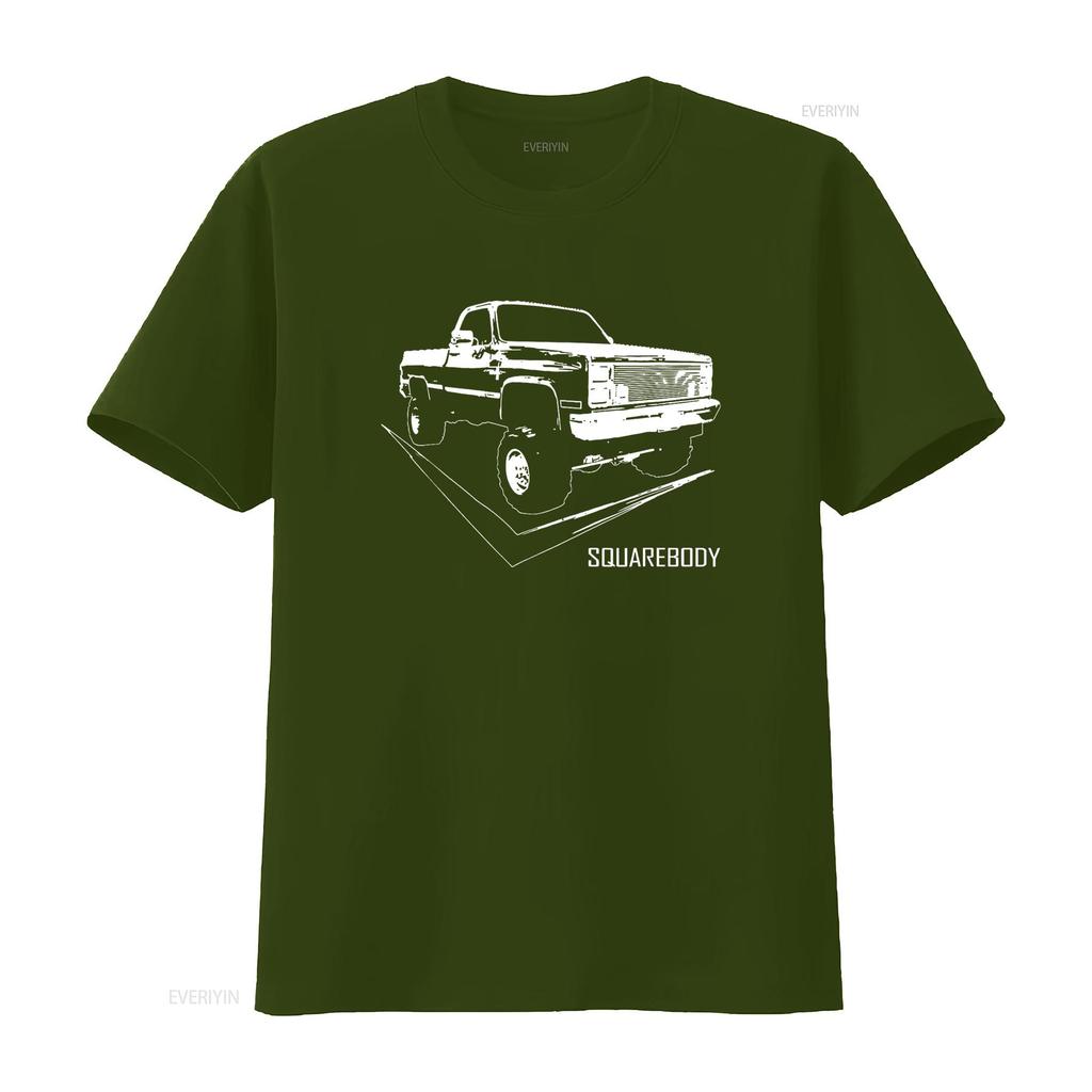 Classic Square Body Truck Squarebody T Shirt Vintage Washed Top For Everyday Wear Stylish Graphic Unisex Slightly Fashion