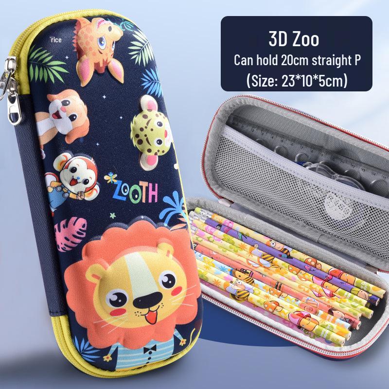 3D Cartoon Multifunctional Pencil Case for Kids - Large Capacity Pencil Box for Boys & Girls