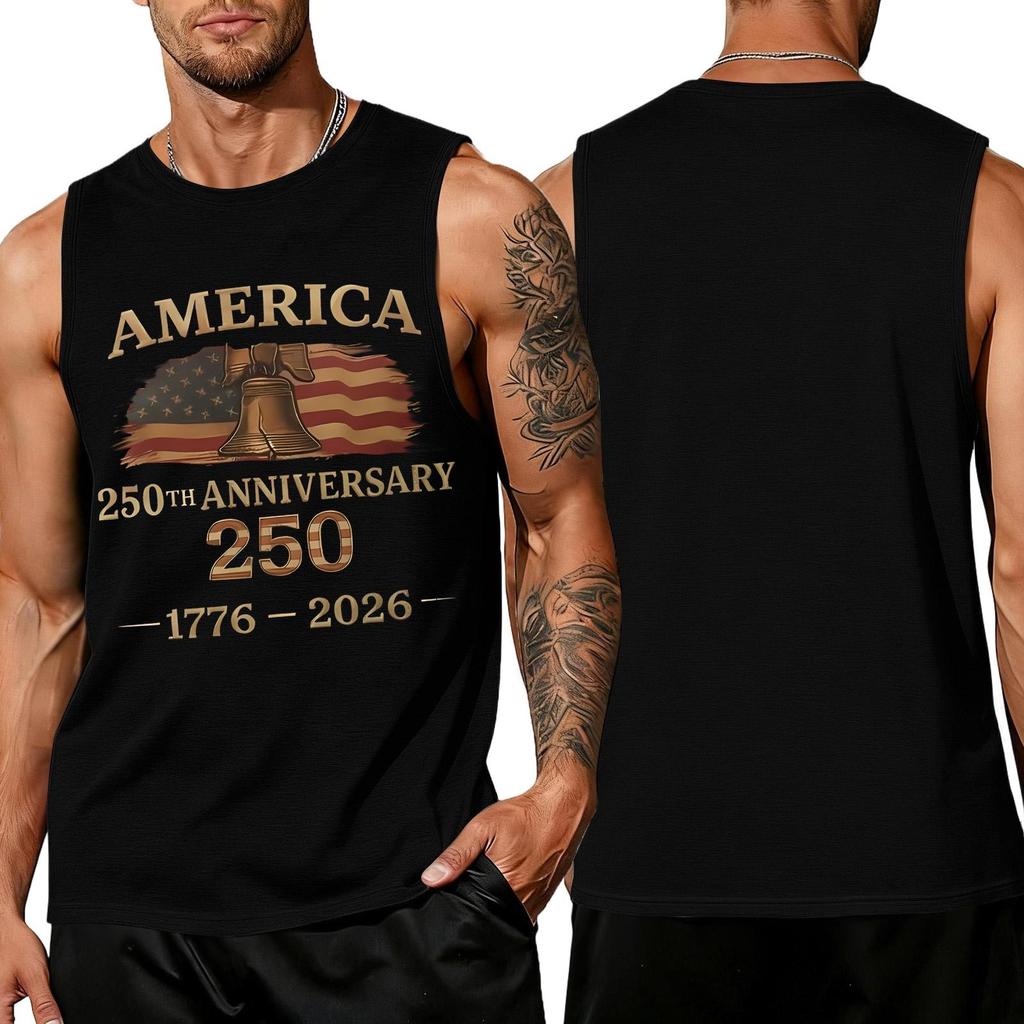 Men 4th Of Shirts USA Muscle Sleeveless Shirt Patriotic Tank Tops