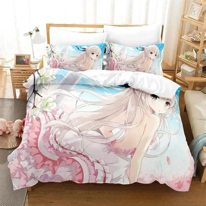 Anime Yosuga No Sora Bettwäsche-Set, Bettbezug Steppdecke Bett-Set Bettbezug Kissenbezug, King Queen Twin Größe Jungen Mädchen Erwachsene