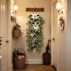 Faux Flower Artificial Eucalyptus Leaves Wall-Mounted Hanging Ornament  Christmas Festive