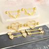 Stainless steel body piercing jewelry set - heart-shaped body piercing jewelry