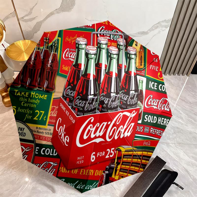 Christmas Gift Halloween Theme Bear Truck Coca Cola umbrella is suitable for all seasons, including home travel and outdoor activities Y3