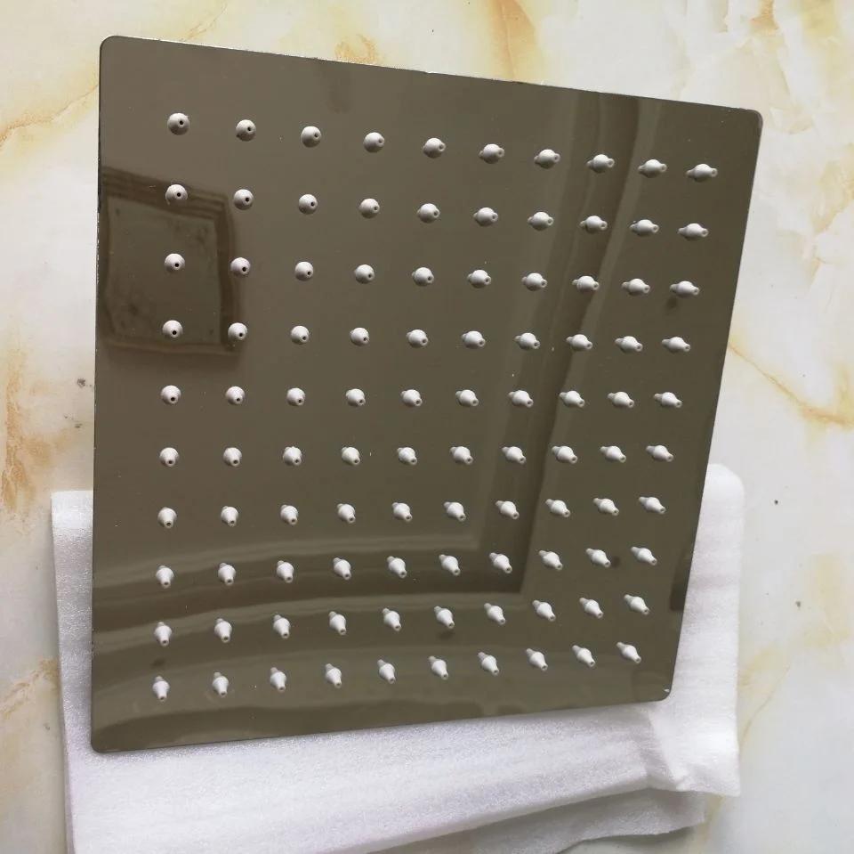 8'' Stainless Steel High Quality Square Top Rainfall Shower Head Big Round Shower Head