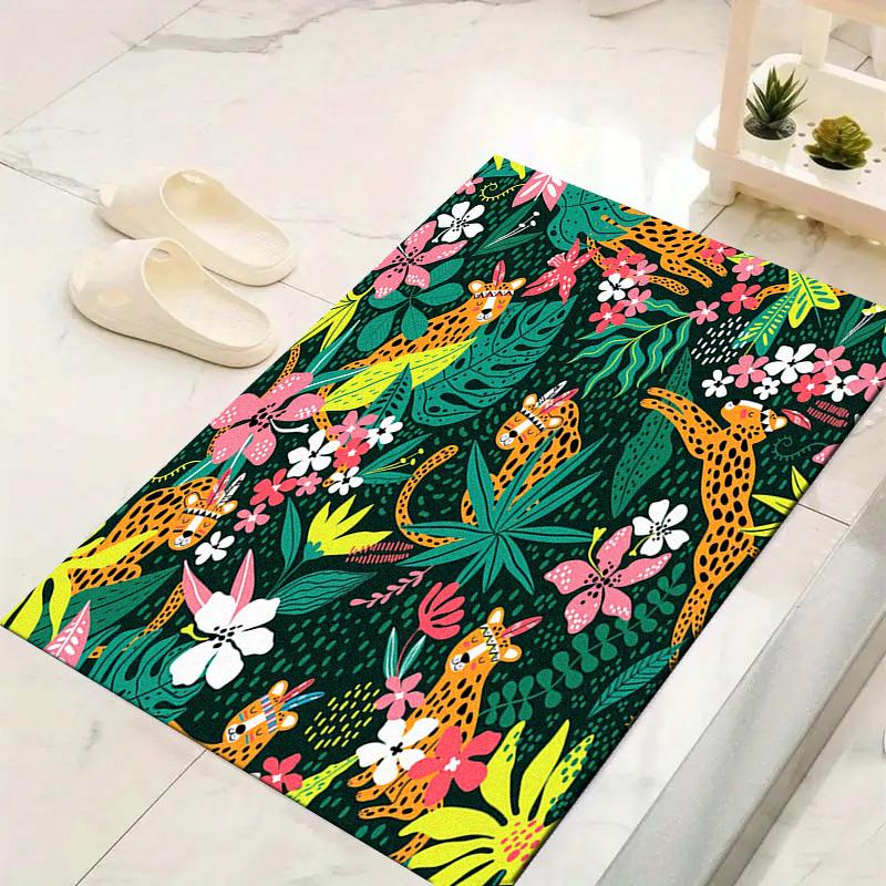 Jungle Leopard Carpet Rug for Living Room Bedroom Home Sofa Decoration,Kids play Non-slip Floor Mat