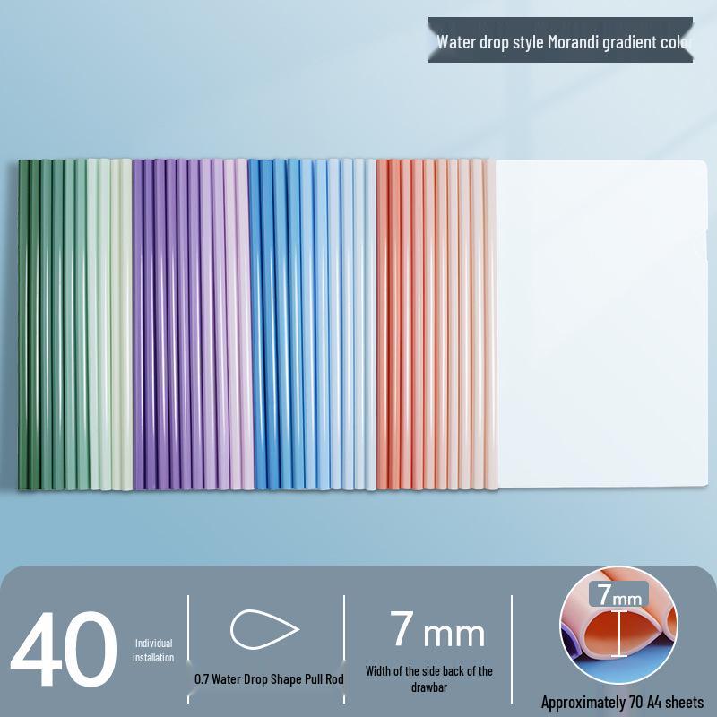 Good 1512 Transparent A4 Pull-Rod Clip for Thickened Paper Storage