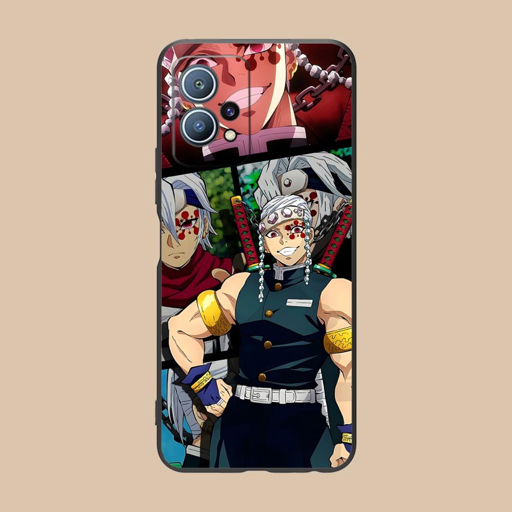 Demon Slayer Tengen Uzui Phone Case for Huawei P60 P50 P40 P30 P20 P10 P9 P8 Pro Lite Plus Black Smartphone Cover Luxury