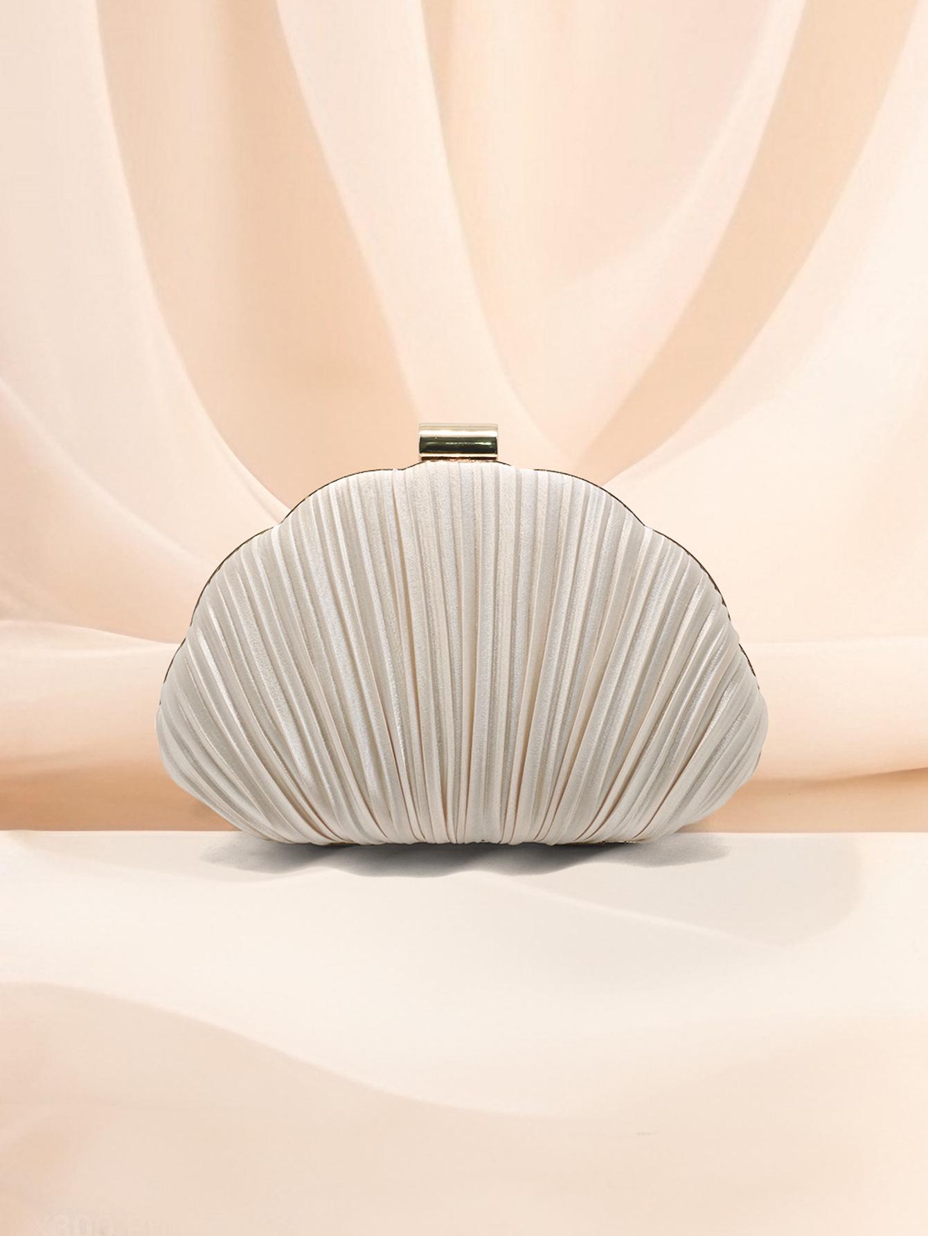 

Elegant Pleated Evening Clutch: Versatile Formal Qipao Handbag шампанського