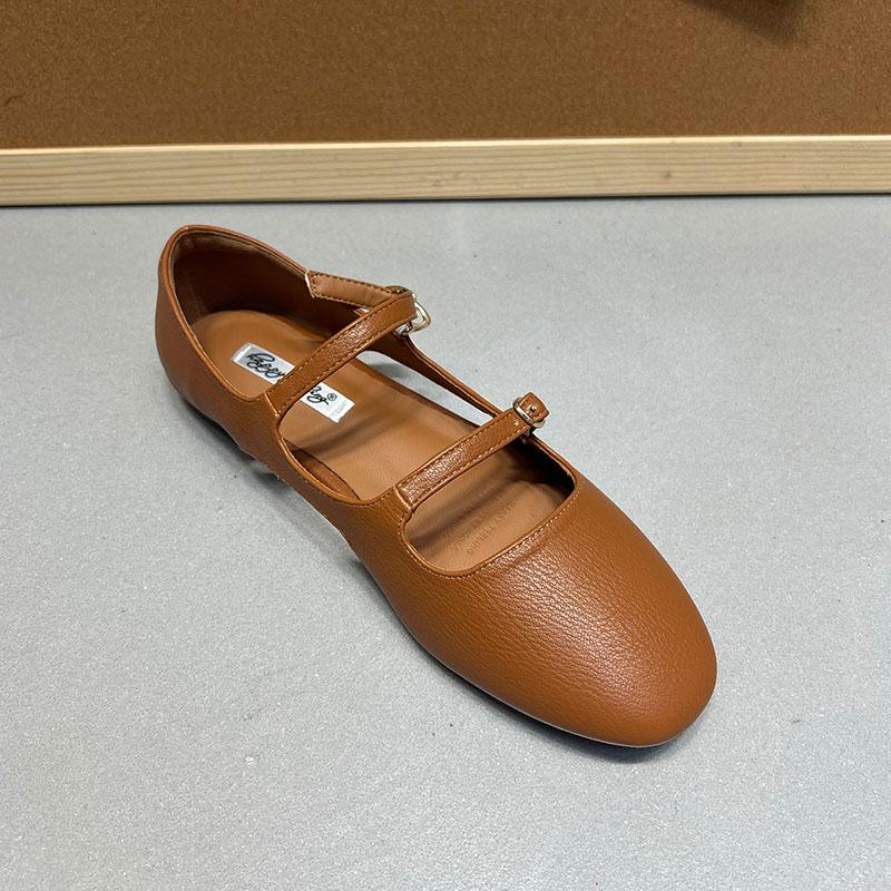 Fashion Fashion Buckle Strap Ladies Mary Janes Flats Shoes Casual Female Shallow Footwear Hollow Women Ballet Flats Shoes New 2025