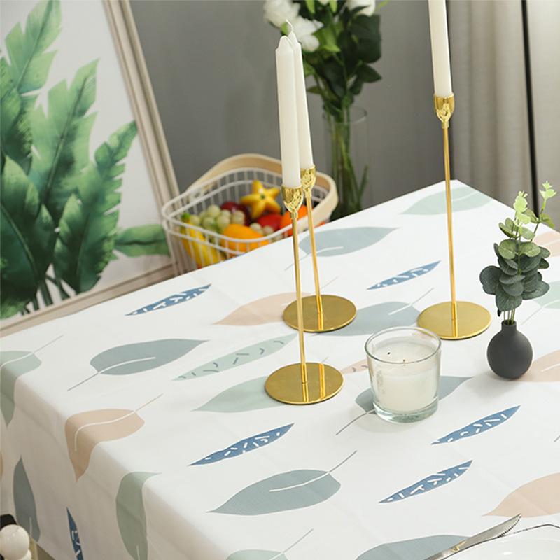 Tablecloth Waterproof And Oil-Proof Leave-In Nordic Rectangular Dining Table Cloth Coffee Table Tablecloth Pvc Student Desk Mat