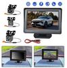 High-definition Reversing Image Car Monitor Camera Rear Video Screen 4.35 Inch Image Monitoring Night Vision Universal