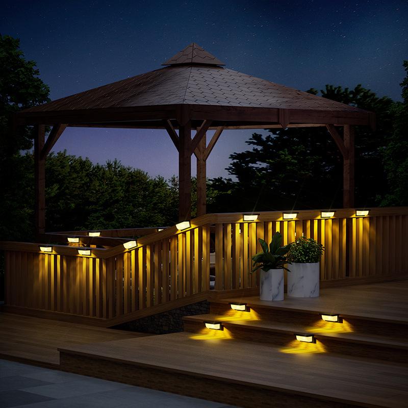 Waterproof Solar Outdoor Wall & Stair Lamp - Decorative Light for Fences, Railings, and Garden